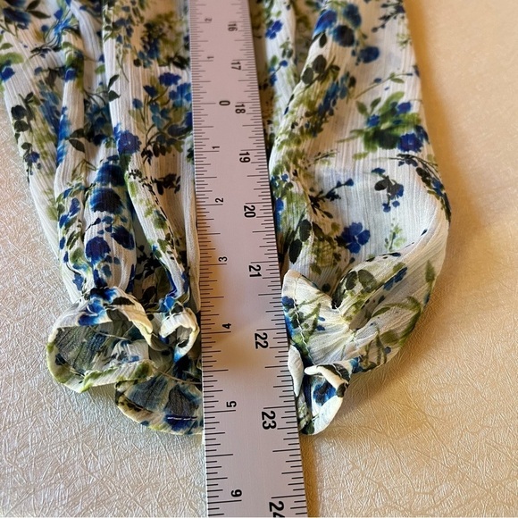 MANGO Floral Dress With Balloon Sleeves Women Size 4 - Picture 8 of 10